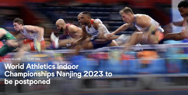 开云体育官网-南京室内田径世锦赛再度推迟 改至2025年3月举行